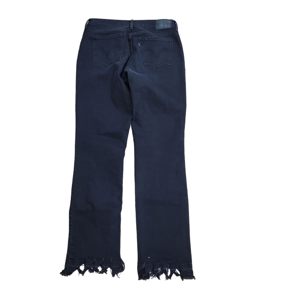 Levi's 505 Straight Fringe Black Jeans - Picture 2 of 7